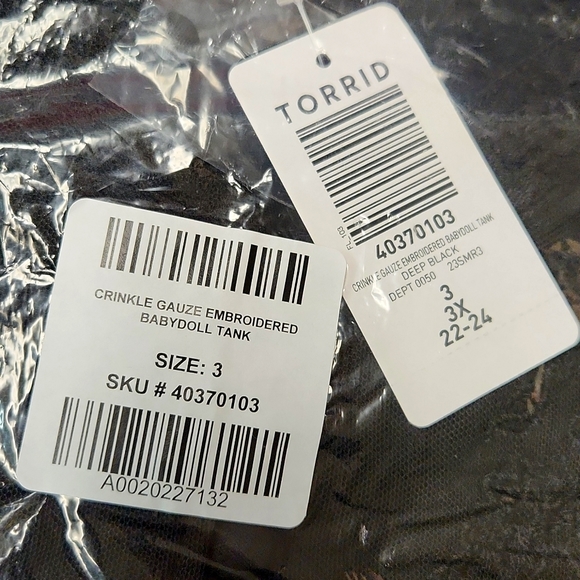 ❤️NWT VINTAGE TORRID BABYDOLL TANK - WASHABLE CRINKLE GAUZE BUTTONS - PLUS SIZE - Picture 6 of 14